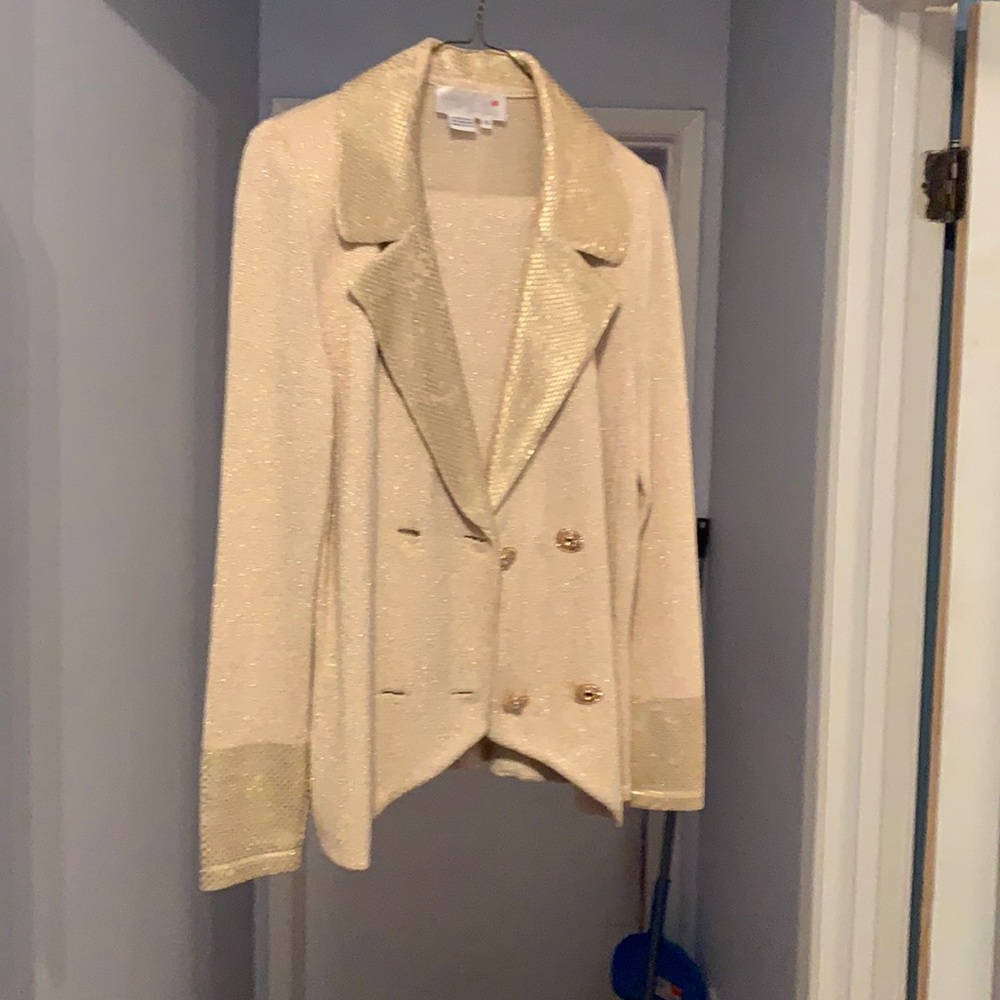 2-piece  gold skirt and jacket set size 6